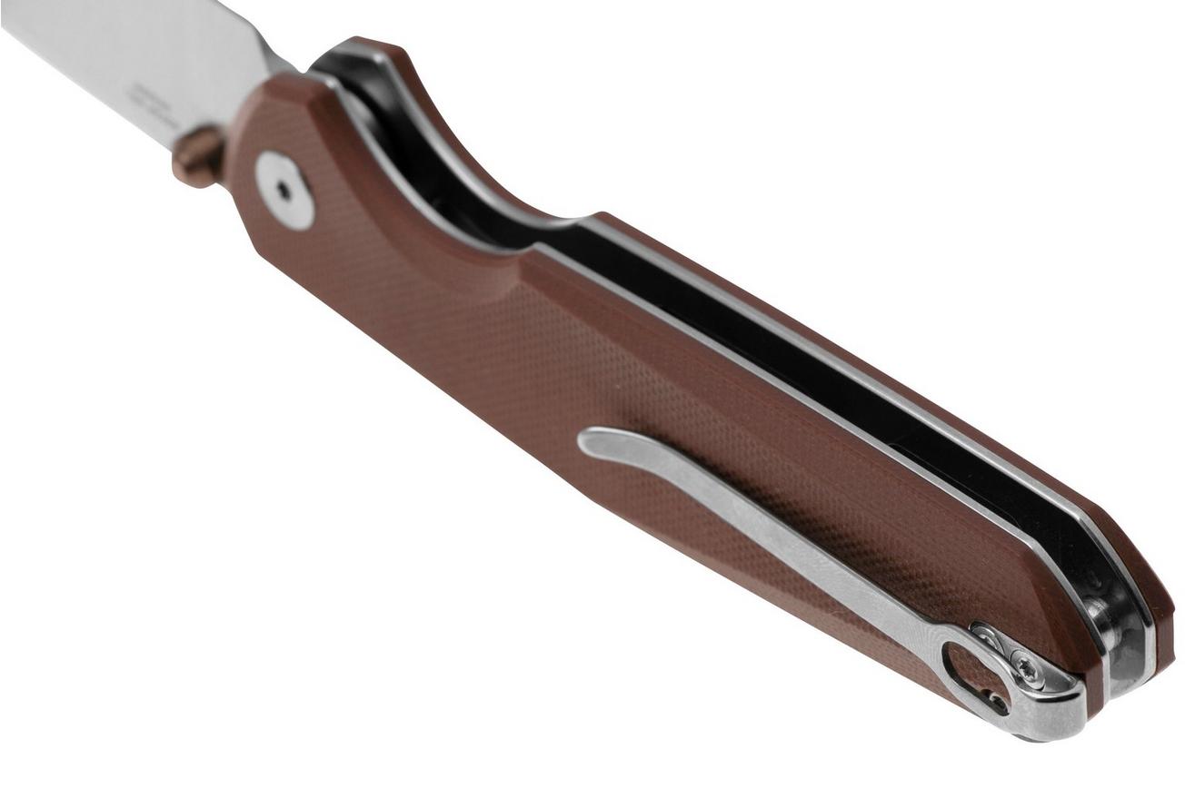 Bestechman Velix BMK07B 14C28N, Brown G10 zakmes, Ostap Hel design