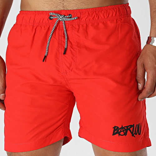 Short De Bain Barlou Rouge Noir