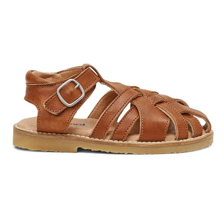 Petit Nord Sandales Scratchs Diamond | Cognac