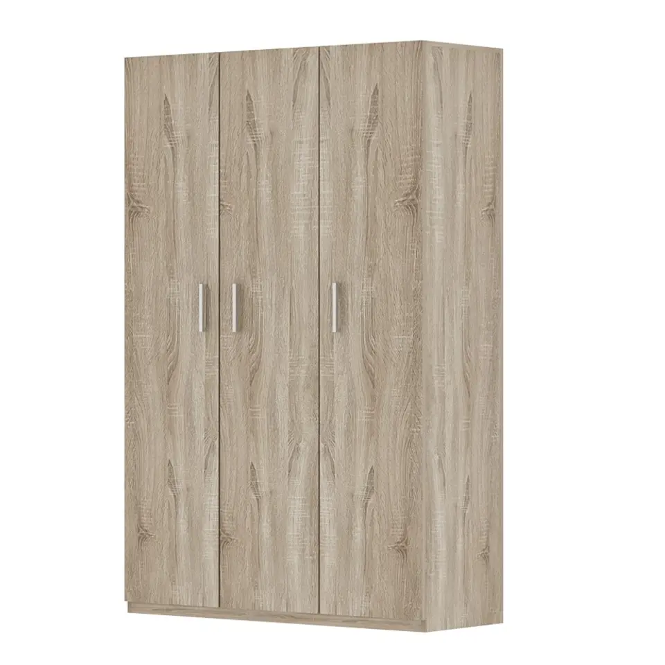 Interiax Kledingkast 'Mila' - Sonoma Eik - 3 Deurs - 180x120x42 cm