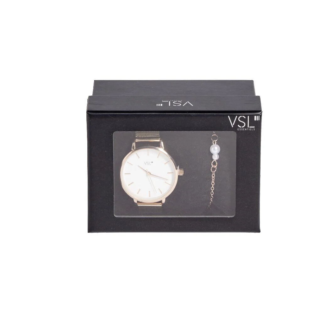 Ensemble montre et bracelet femme rose gold
