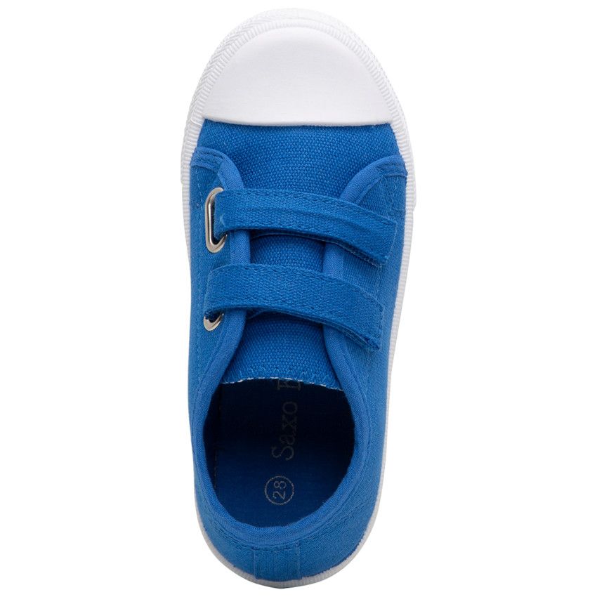 Baskets basses bleues en toile à scratchs du 24 au 35 - Bleu moyen