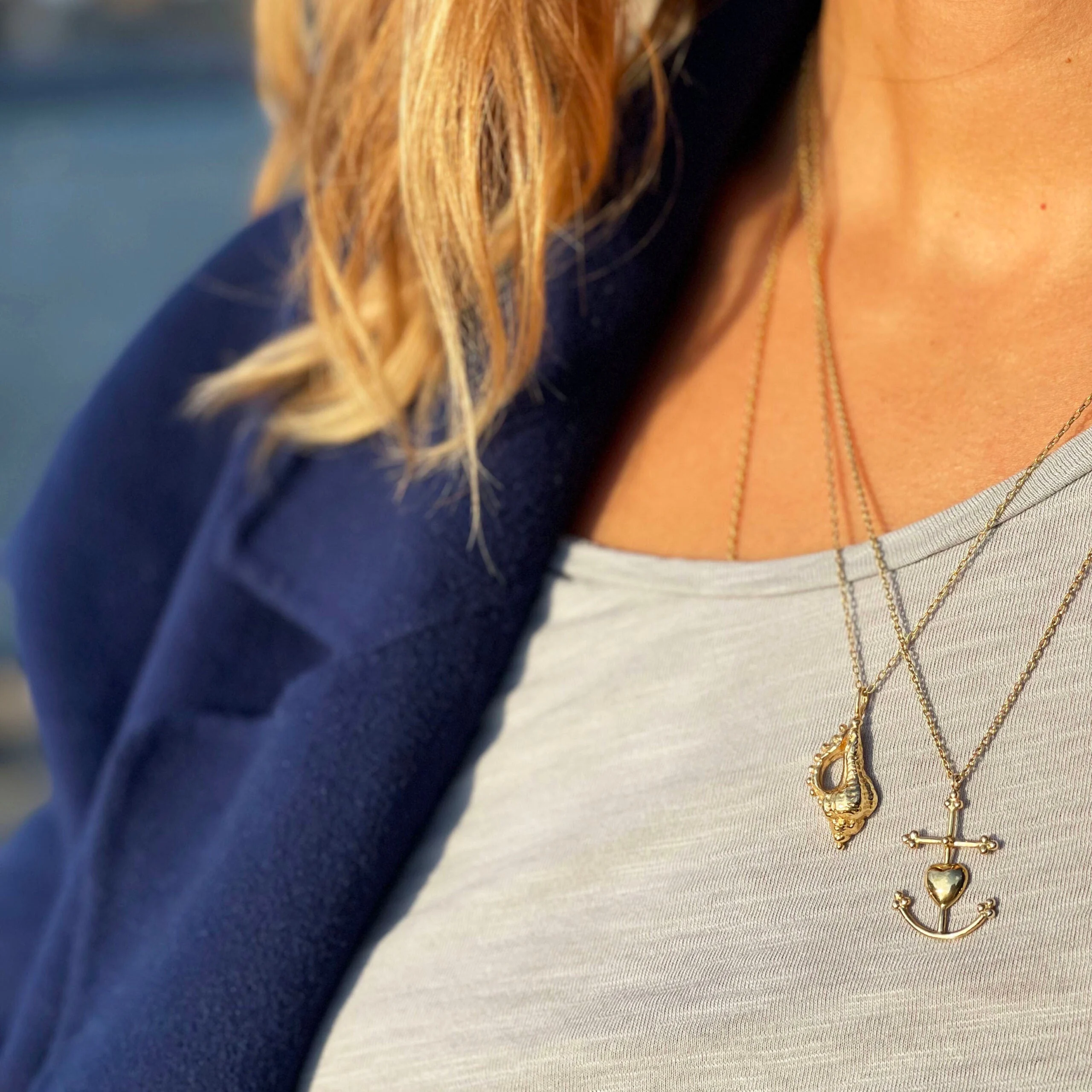 Collier grande croix de camargue | Argent