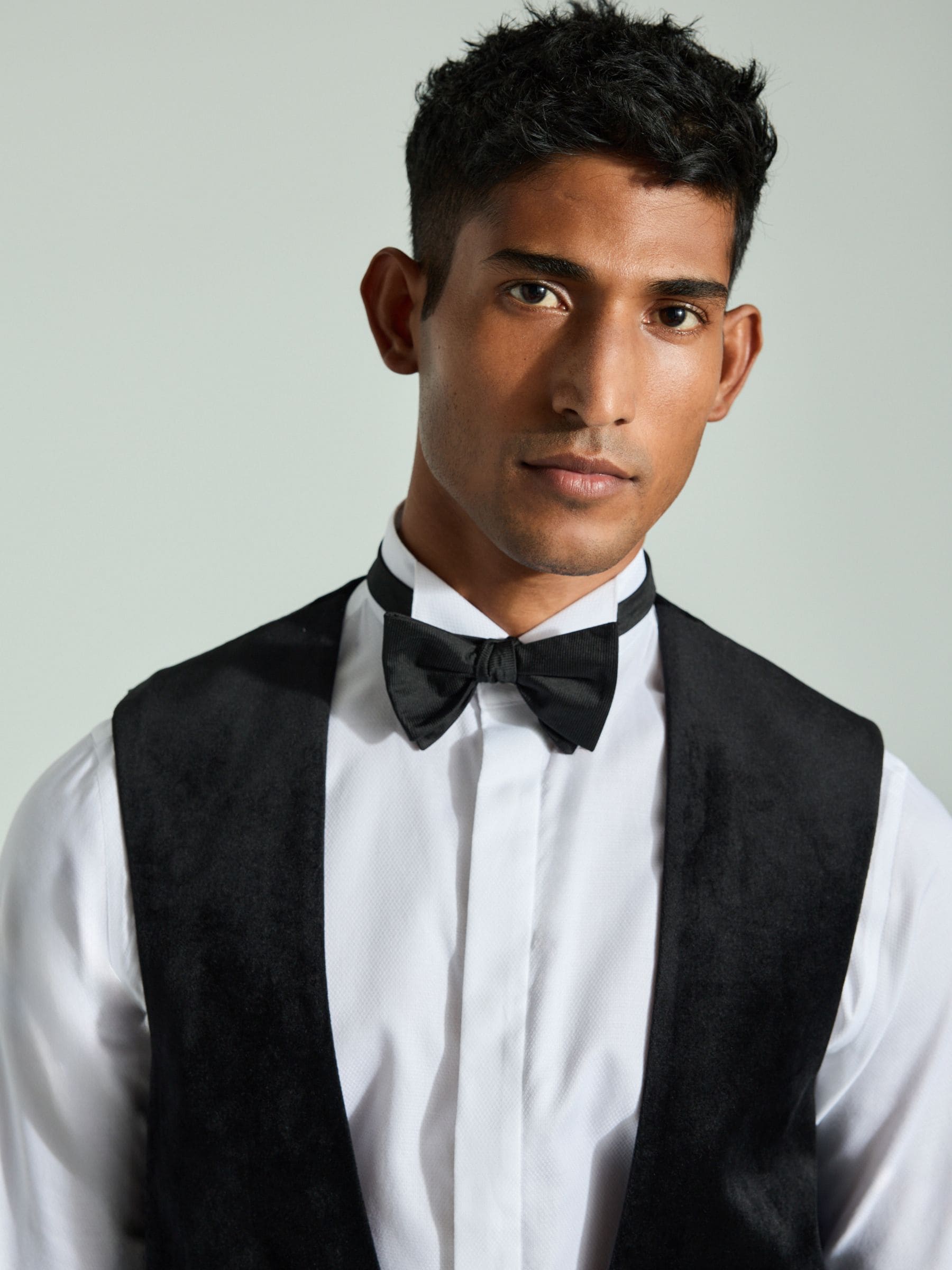 Zwart - Velvet Waistcoat