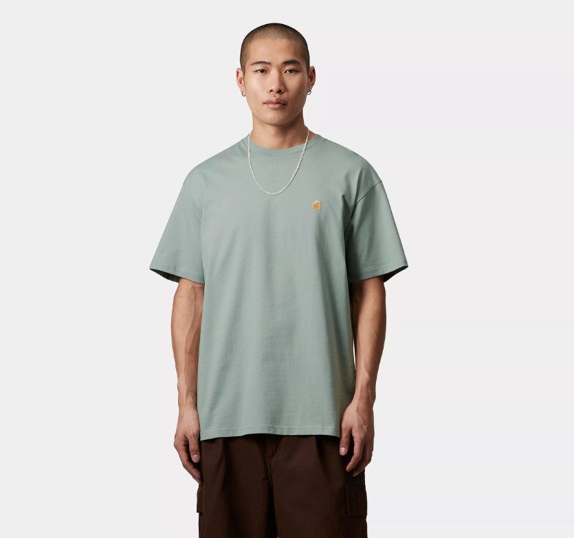 Carhartt WIP SS Chase T-Shirt White / Gold