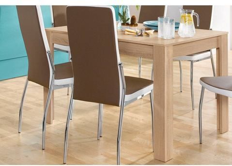Eettafel - Ongeschaafd Eik - 120x80 cm - Inklapbaar