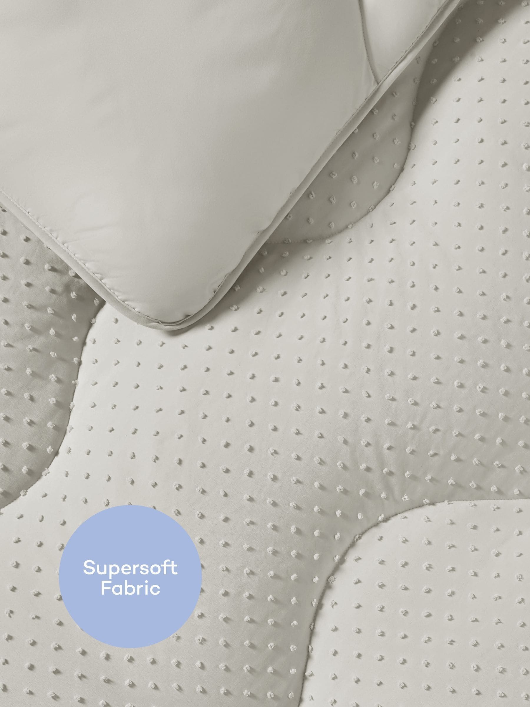 Night Lark Tufted Dot Coverless Duvet and Pillowcase Set