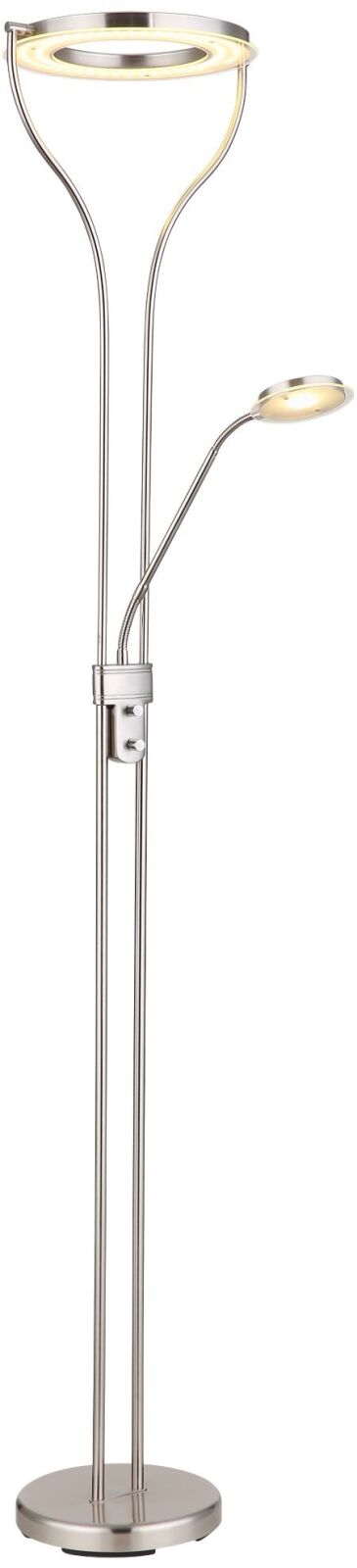 LED-Deckenfluter - nickel - dimmbar - 194 cm