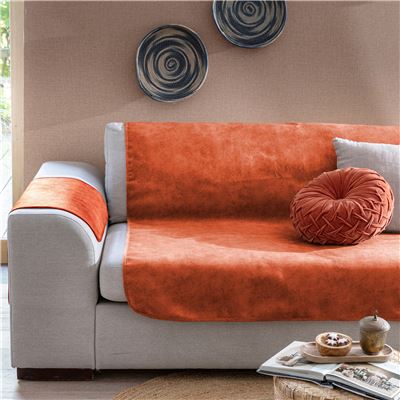 Coussin rond en velours plissé