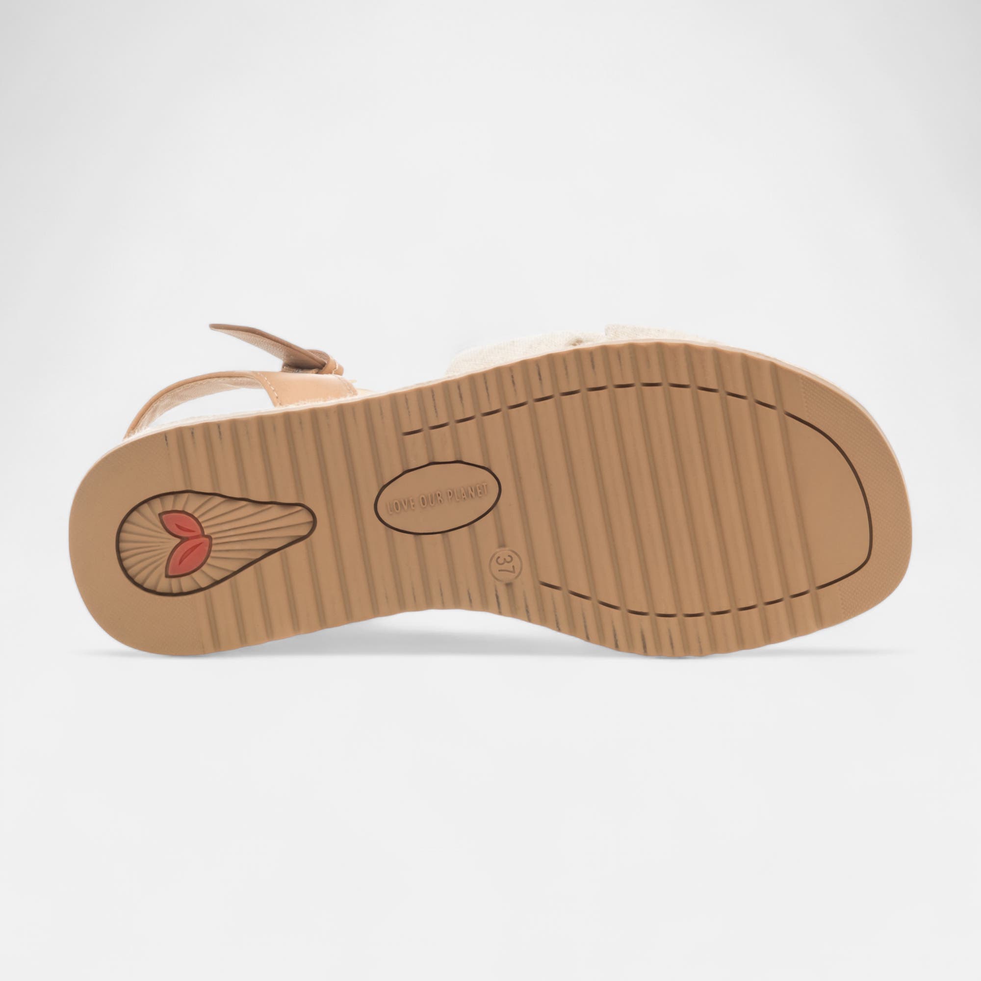 Espadrilles à talon compensé Femme beige