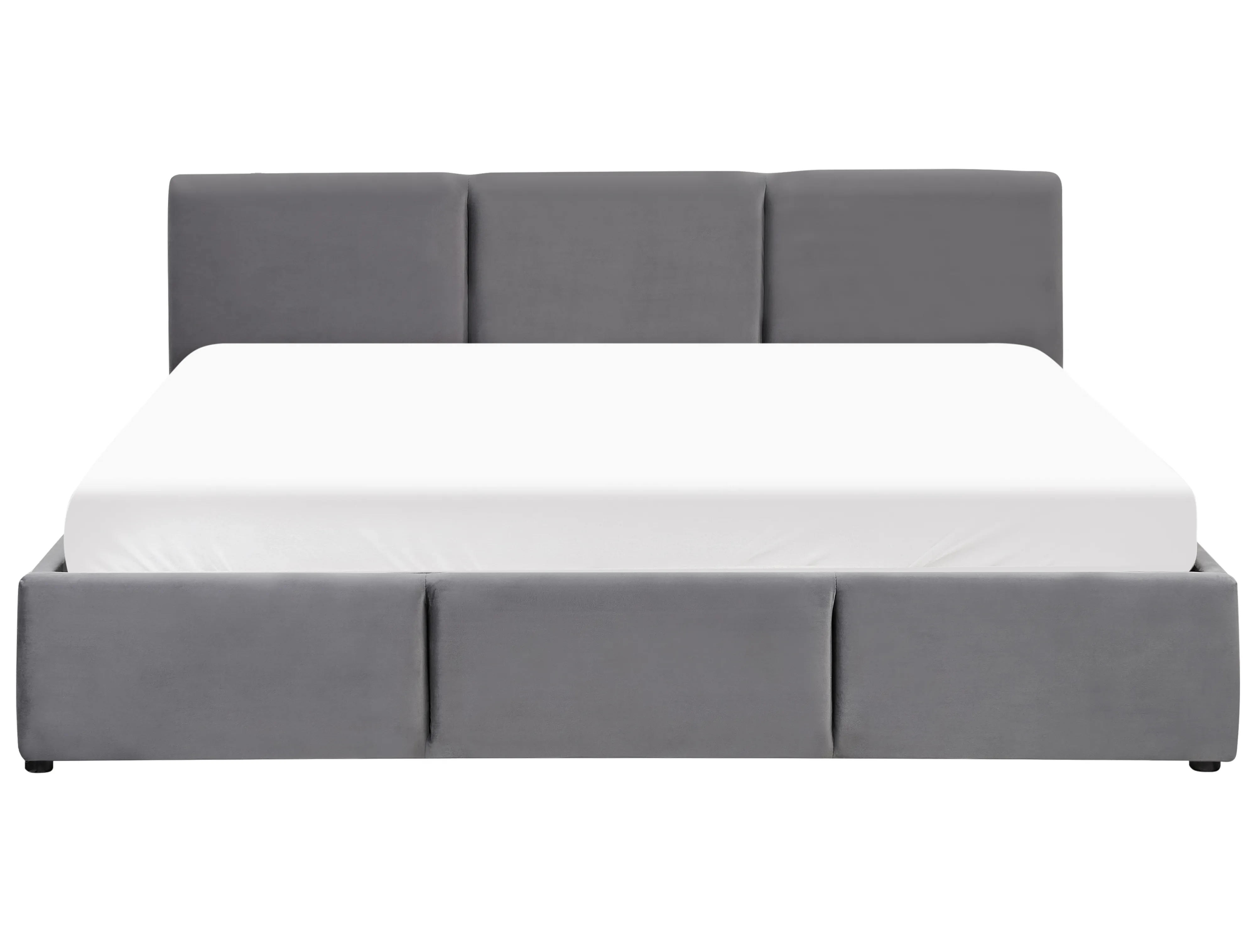 Bed met opbergruimte Fluweel BOUSSE 180 x 200 cm Donkergrijs
