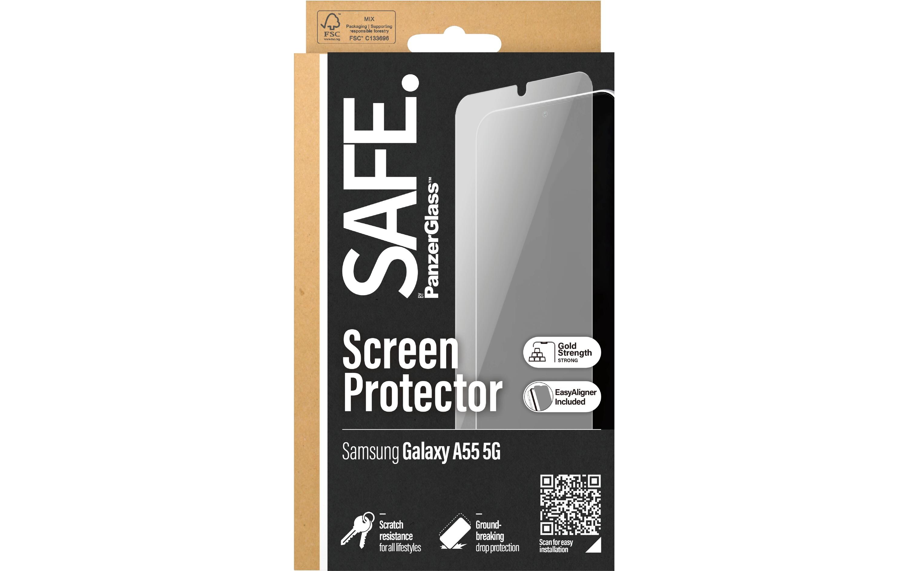 Displayschutz Ultra Wide Fit Galaxy A55 5GDisplay-Schutzfolie für das Samsung Galaxy A55 5G