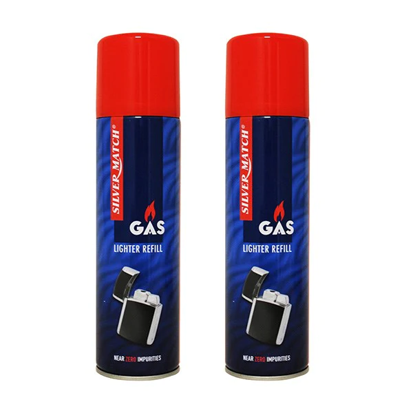 Lot de 2 recharges gaz butane pour chalumeau 250 ml