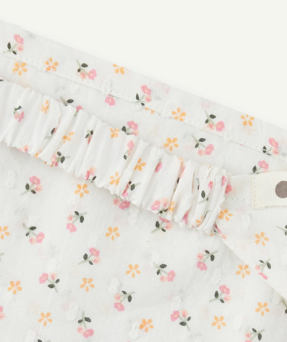 FICHU BÉBÉ FILLE EN COTON IMPRIMÉ FLEURI