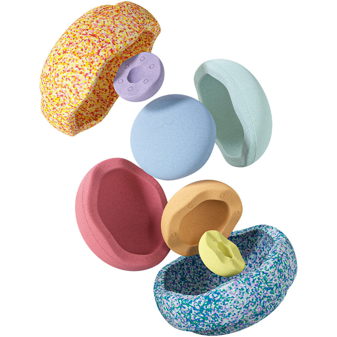 Stapelstein summer rainbow set pastel 8st