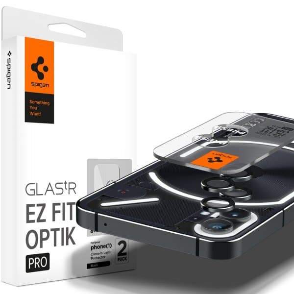 Spigen Nothing Phone (1) Kameralinsebeskytter GLAS.tR EZ Fit Optik Pro 2-pak Sort