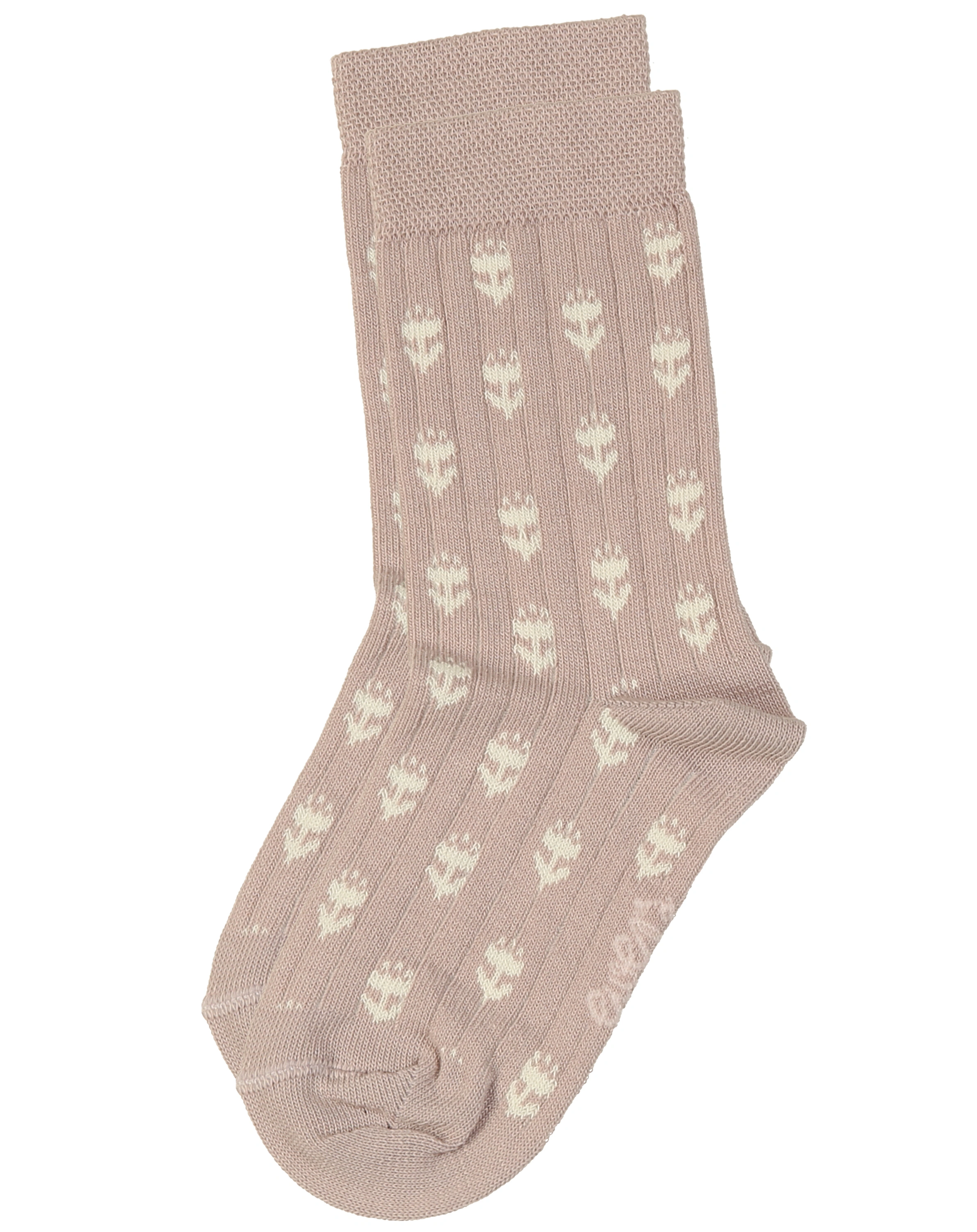 Socken BLÜMCHEN & RIPPE 2er-Pack in grün/rosa