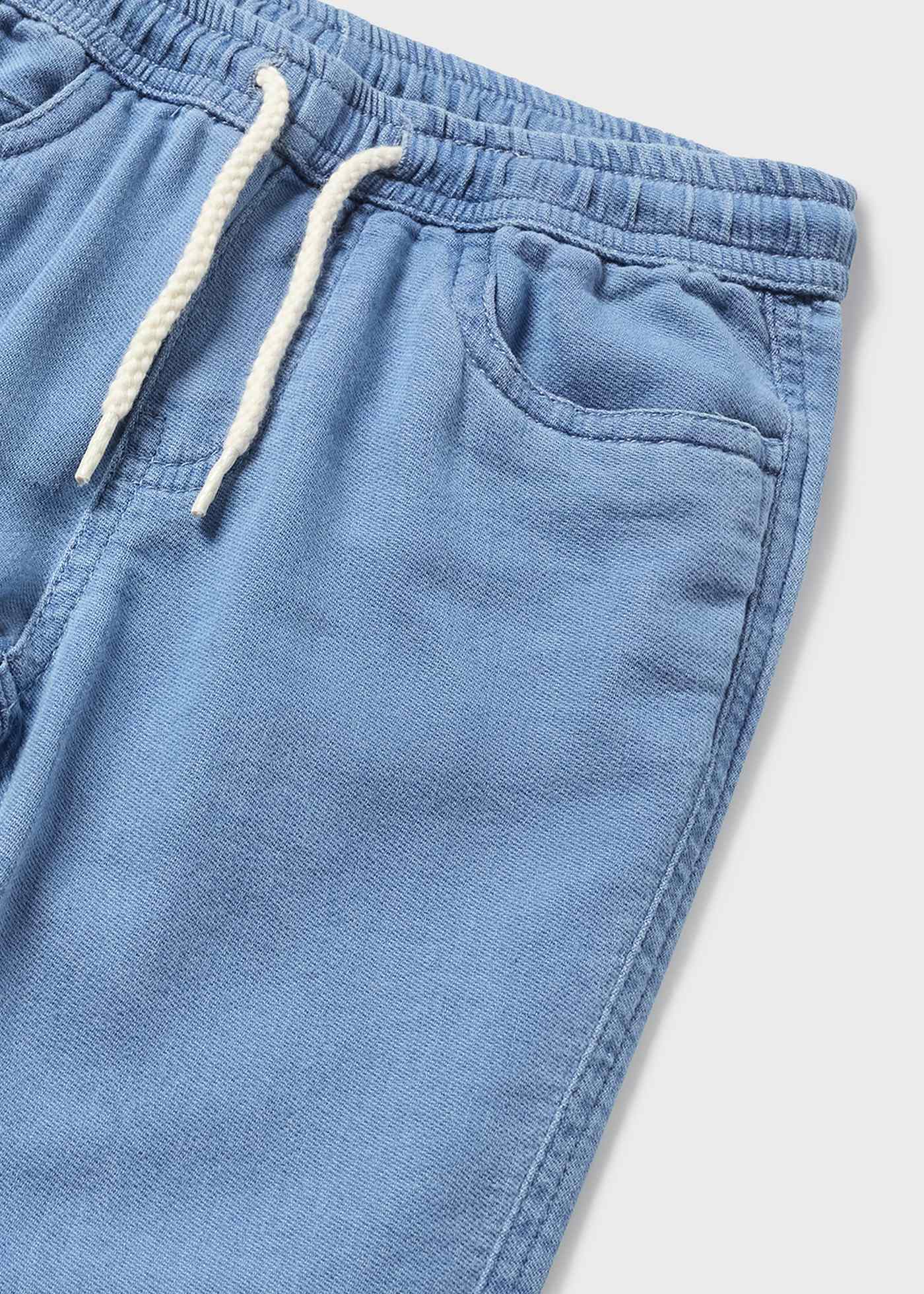 calça jeans infantil de algodão com modelagem regular