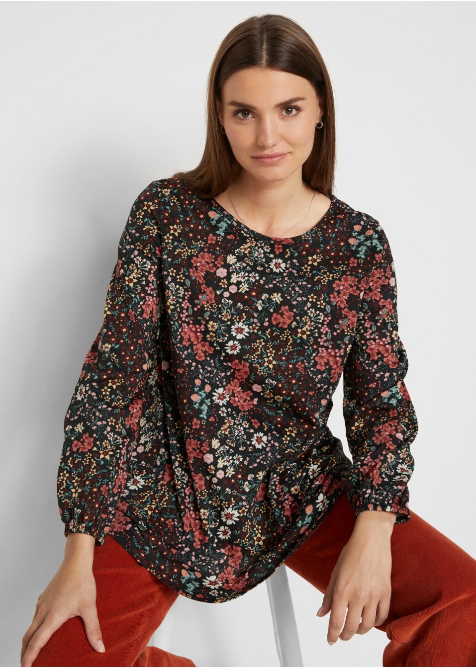 T-shirt tunique imprimé en coton