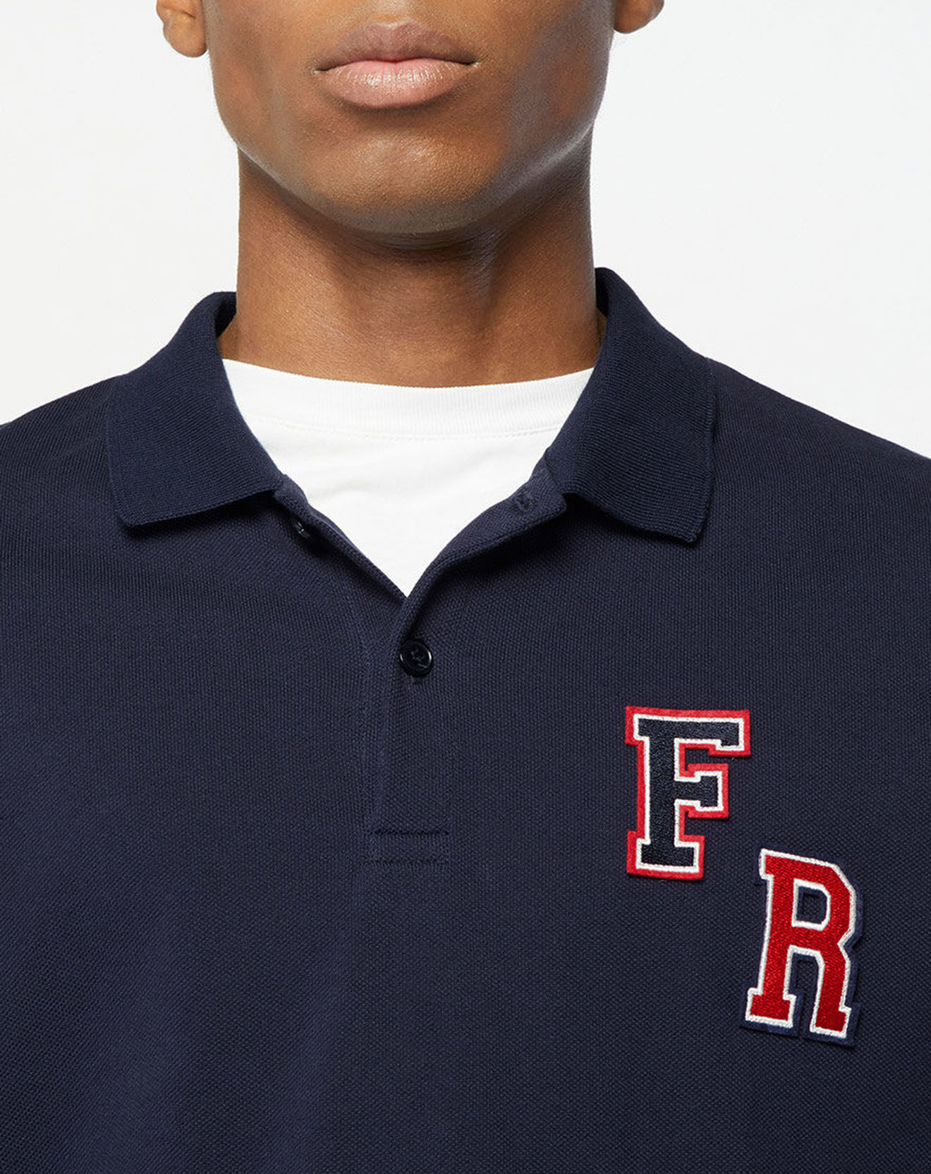 Galeries Lafayette Polo en Coton piqué Piaf bleu marine