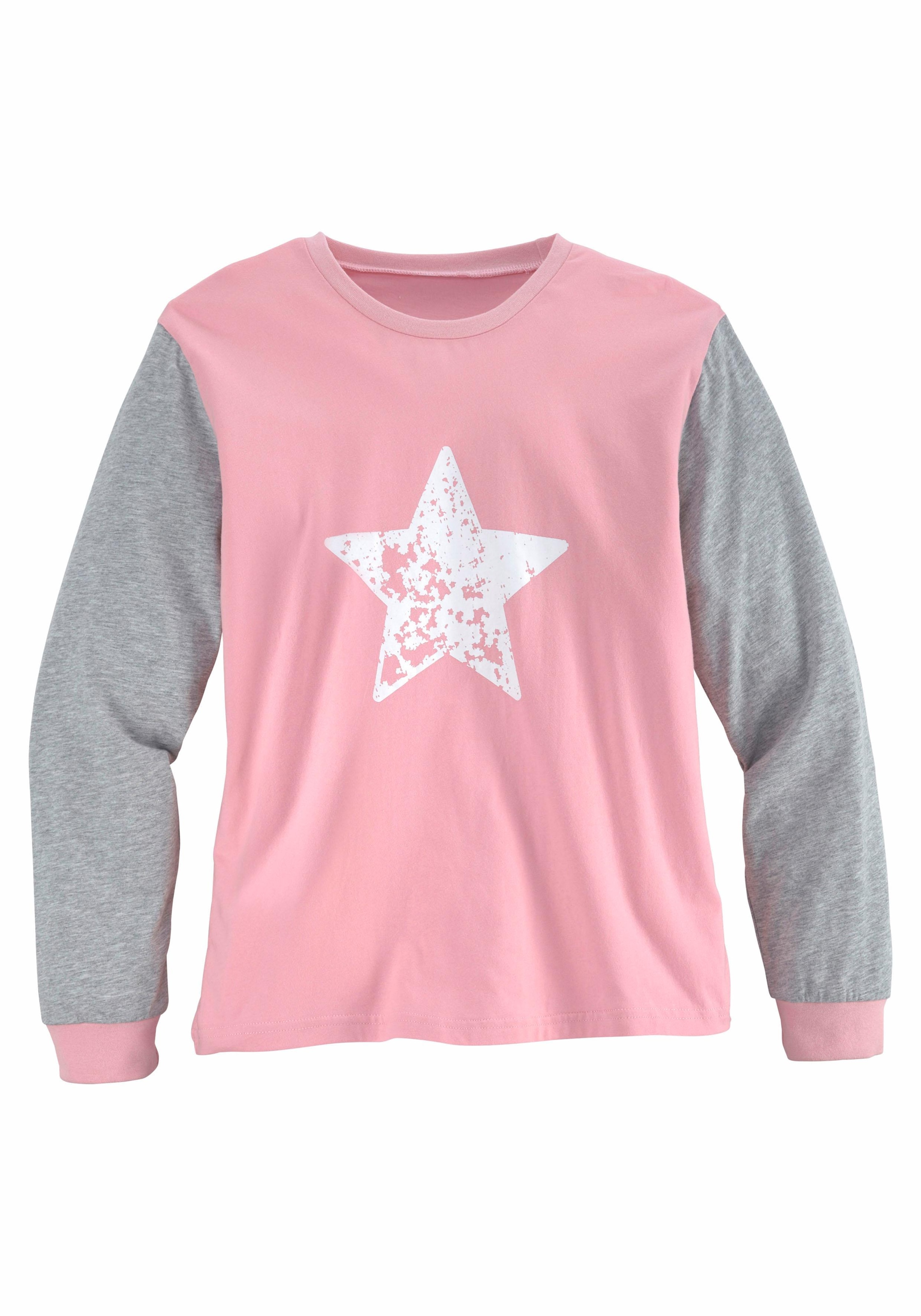 Vivance Pyjama 1 Stück, 2 Stk. tlg., Schlafanzug in langer Form mit Sternen Print