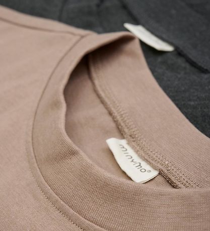 Minymo T-shirts - 2er-Pack - Fossil