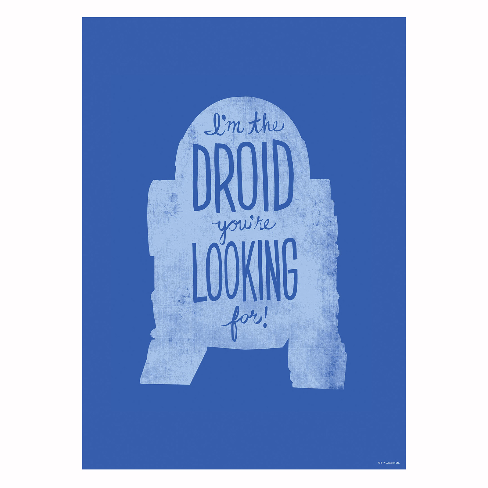 Wandbild STAR WARS SILHOUETTE QUOTES - blau-weiß - 50x70 cm