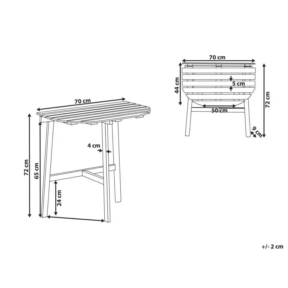 OSIGO - Tuintafel - Bruin - Acaciahout