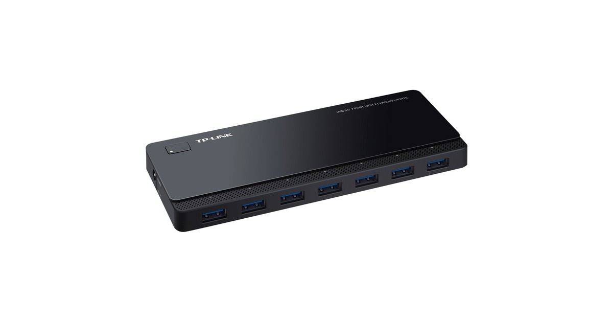 TP-LinkUH720 7-Port USB 3.0 usb-hub  (Zwart, Met oplaadaansluitingen)