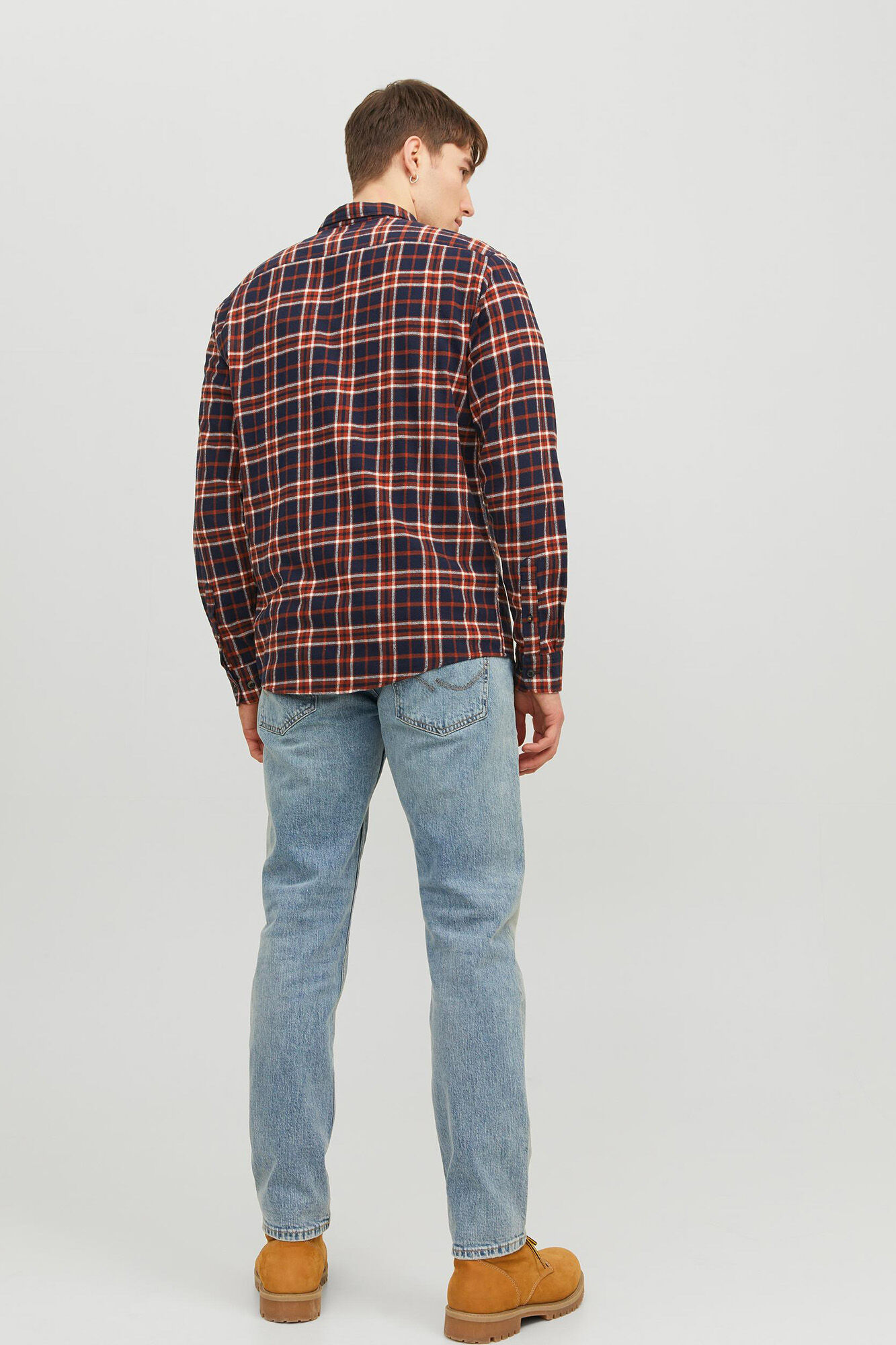 Camisa xadrez de corte justo
