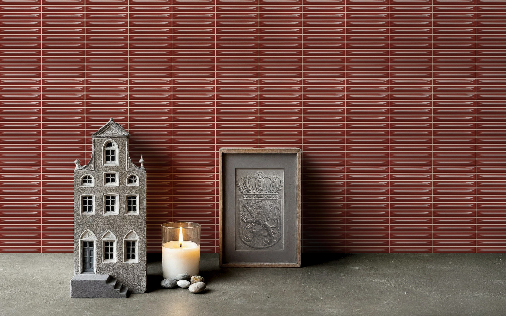Navale Tinta Terra wandtegel kitkat 20x20cm rood