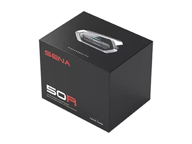 SENA Intercom 50R-02 Single Pack Bluetooth-Kommunikationssystem für Motorradfahrer mit Premium SOUND BY Harman Kardon