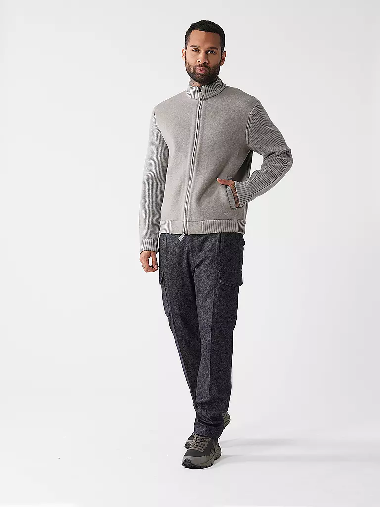 EMPORIO ARMANI Strickjacke hellgrau