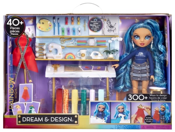 Rainbow High Dream & Design Fashion Studio Playset + Skyler Doll, Motedukke, Jente, 5 år, Gutt/Jente, 280 mm, Flerfarget