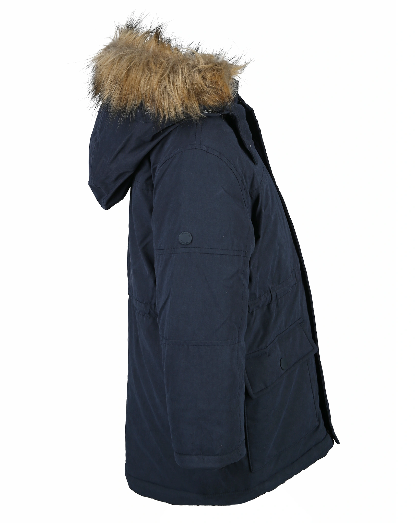 Winterparka COZY mit Kunstfell in dark navy