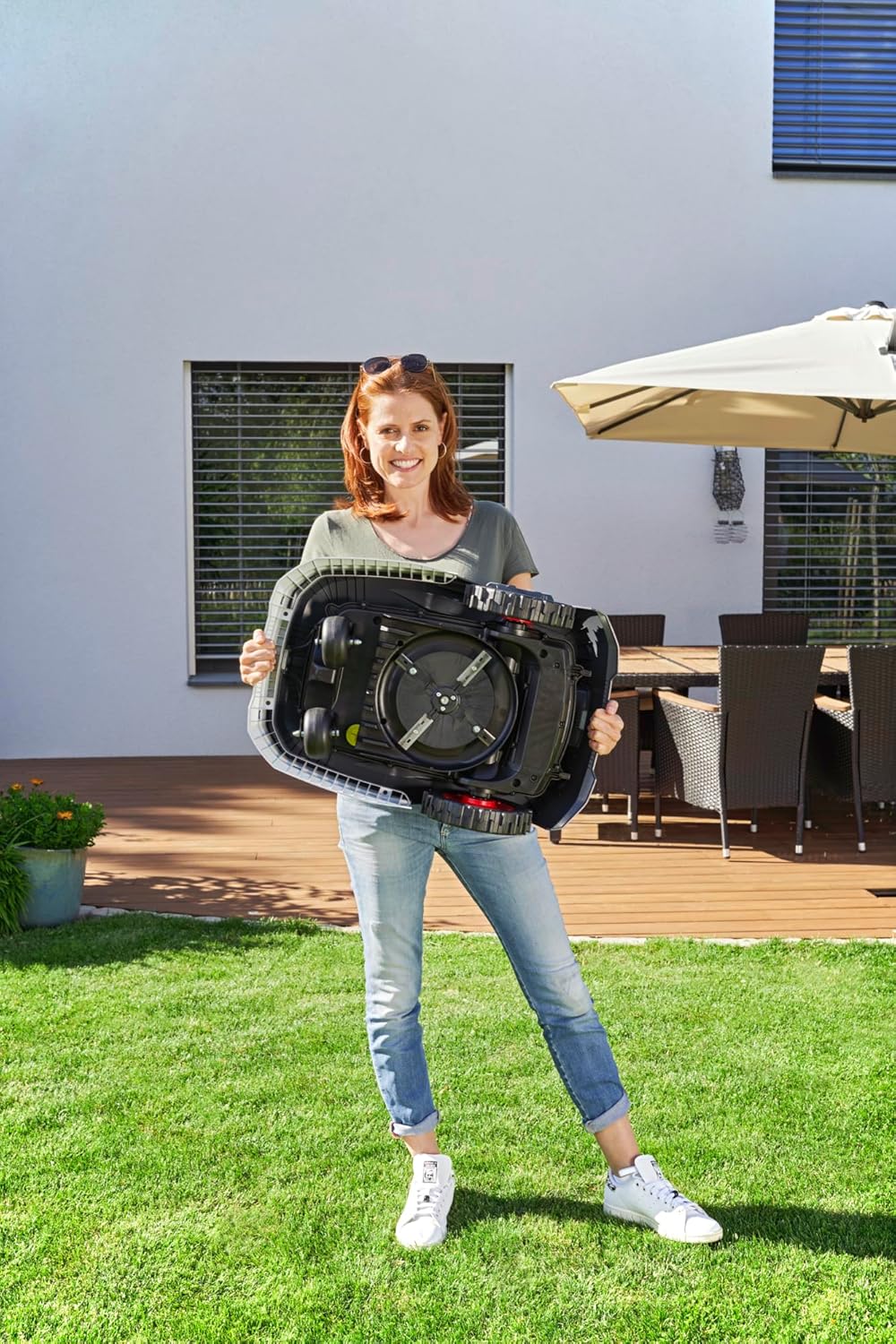 AL-KO Mähroboter Robolinho® 550W, Schnittbreite 20 cm, Li-Ion-Akku 20 V/2,5 Ah, für Flächen bis 550 m², max. Steigfähigkeit 45%, sehr leise 60 dbA