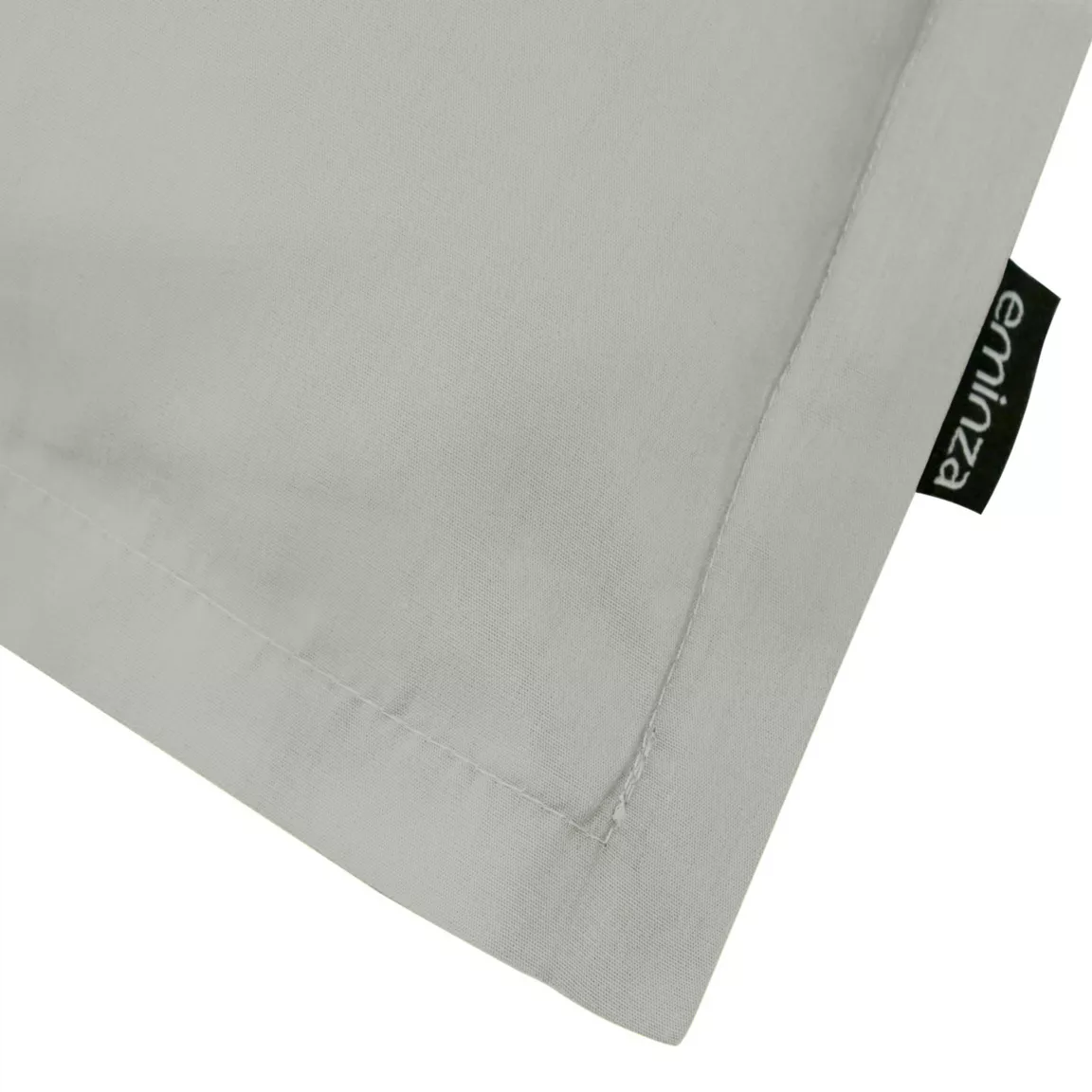 Taie d'oreiller rectangulaire percale de coton (50 x 70 cm) Cali Gris clair