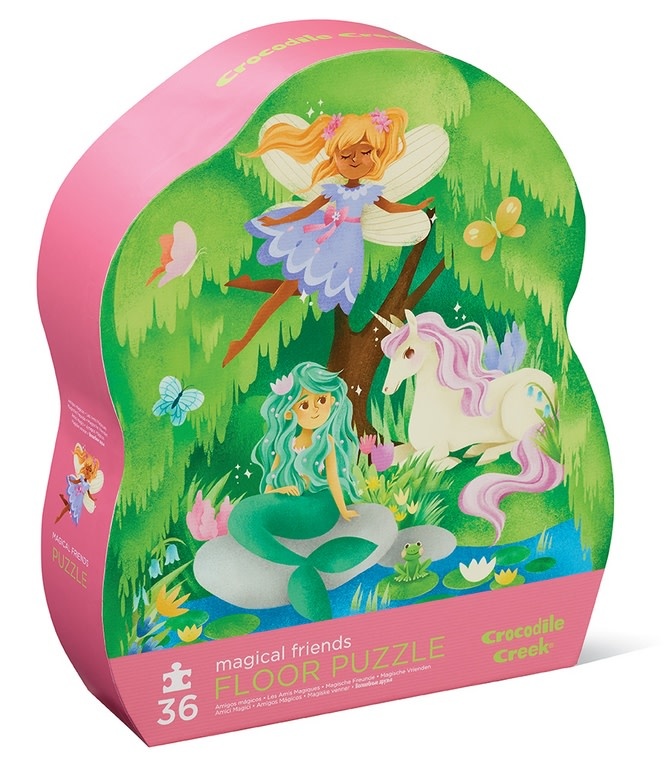 Crocodile Creek Puzzel - Shaped box - 36 stuks - Magische vrienden
