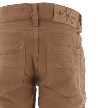 Calvin Klein Hosen - Ultilty Regular Brown Leinwand - Tan