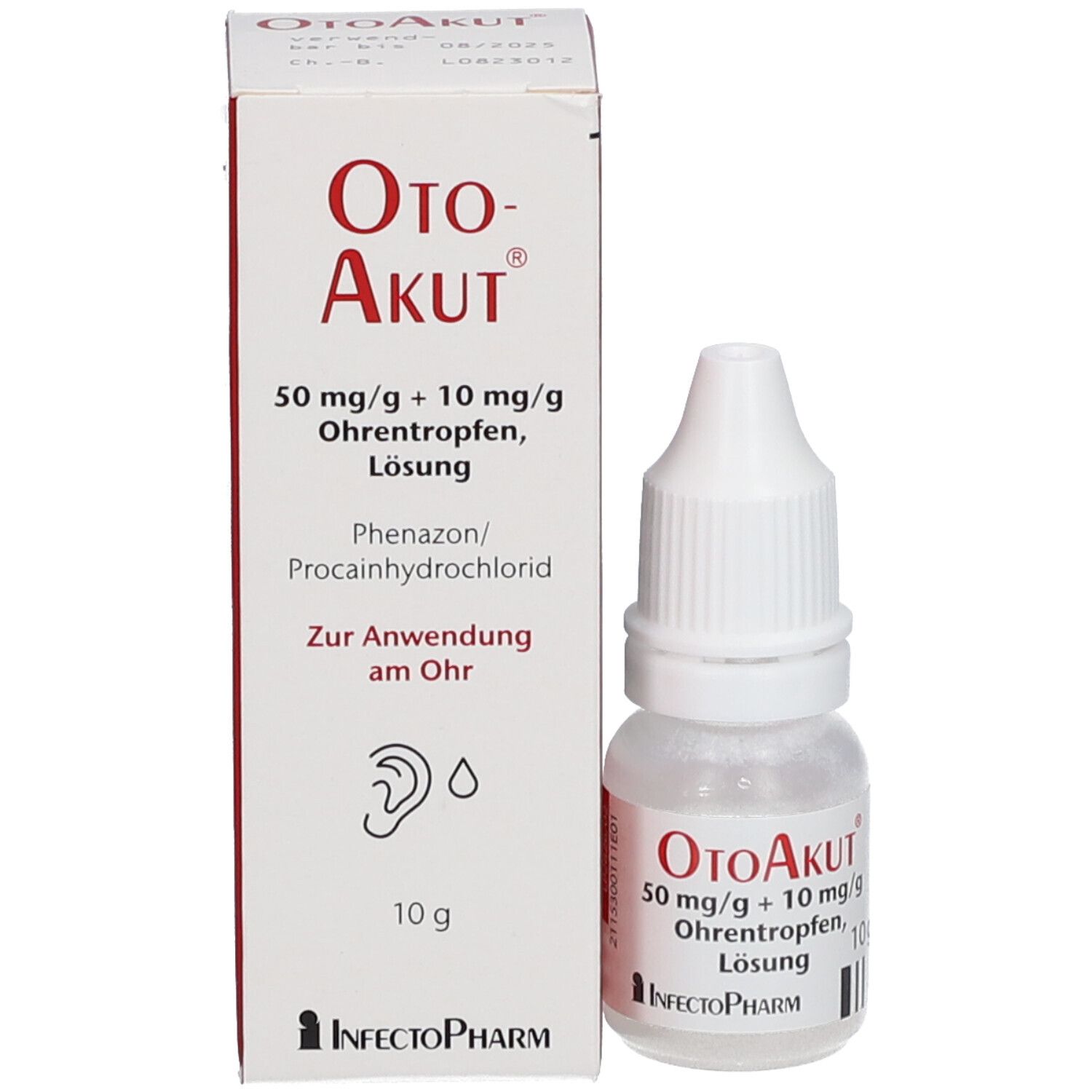 OtoAkut 50 mg/g + 10 mg/g Ohrentropfen
