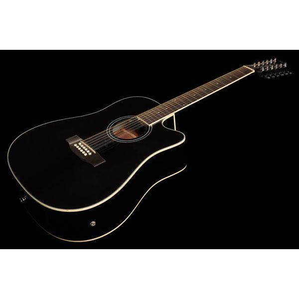 Harley Benton HBD200-12BK 12-String Westerngitarre schwarz
