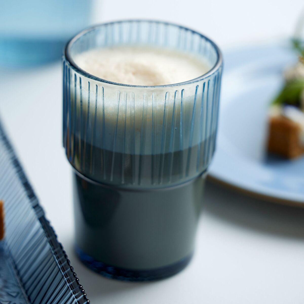 Kusintha caféglass 38 cl 4-pakning, blå