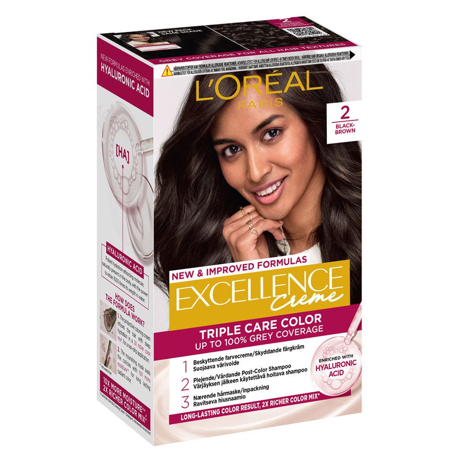L'Oréal Paris Excellence Creme 2 Black-Brown