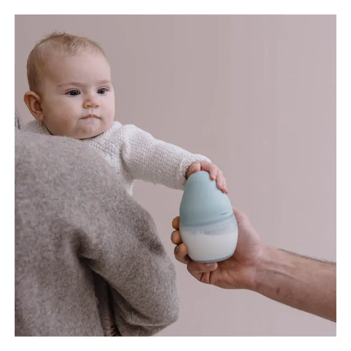 Elhée Biberon en silicone médical et tétine physiologique | Vert Menthe