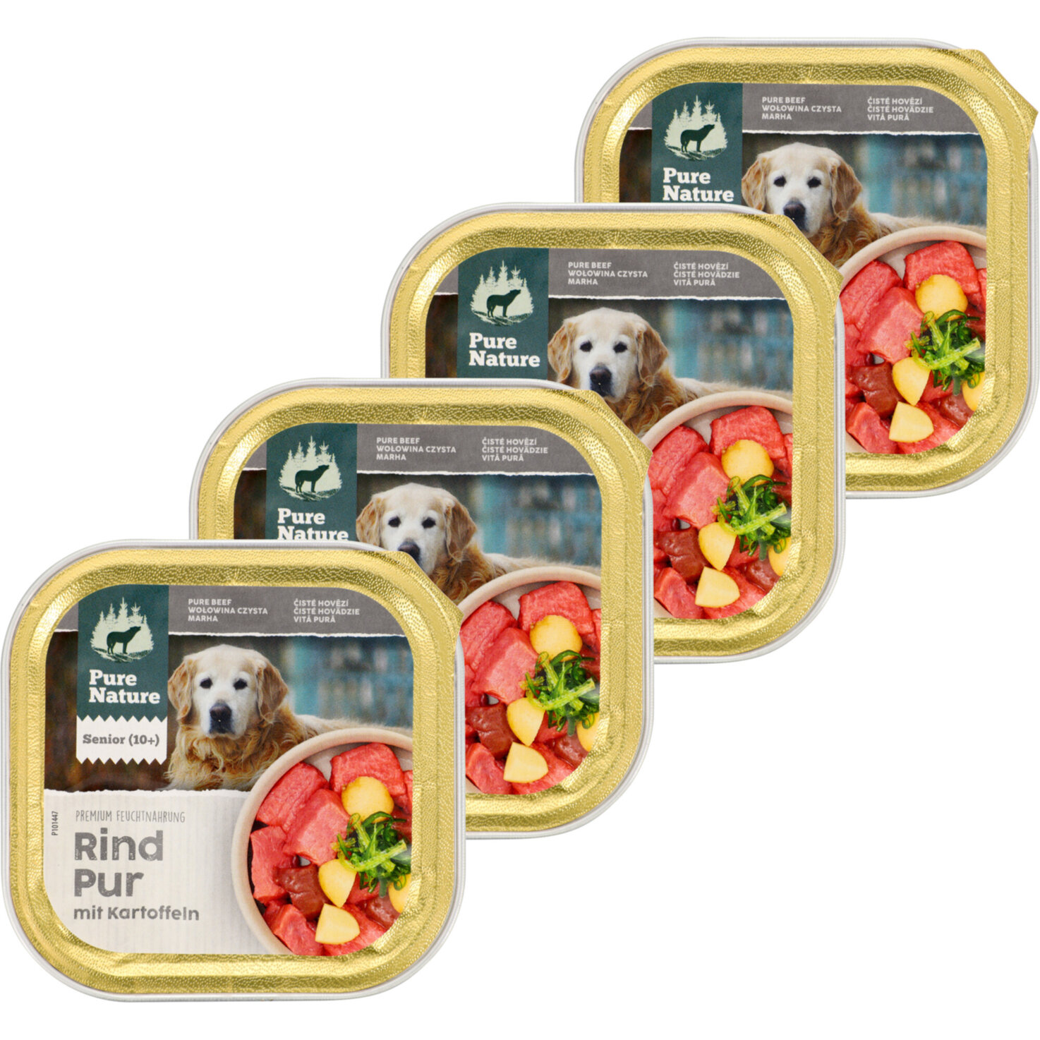 Pure Nature Hundefutter Senior Rind Pur 4x 150g