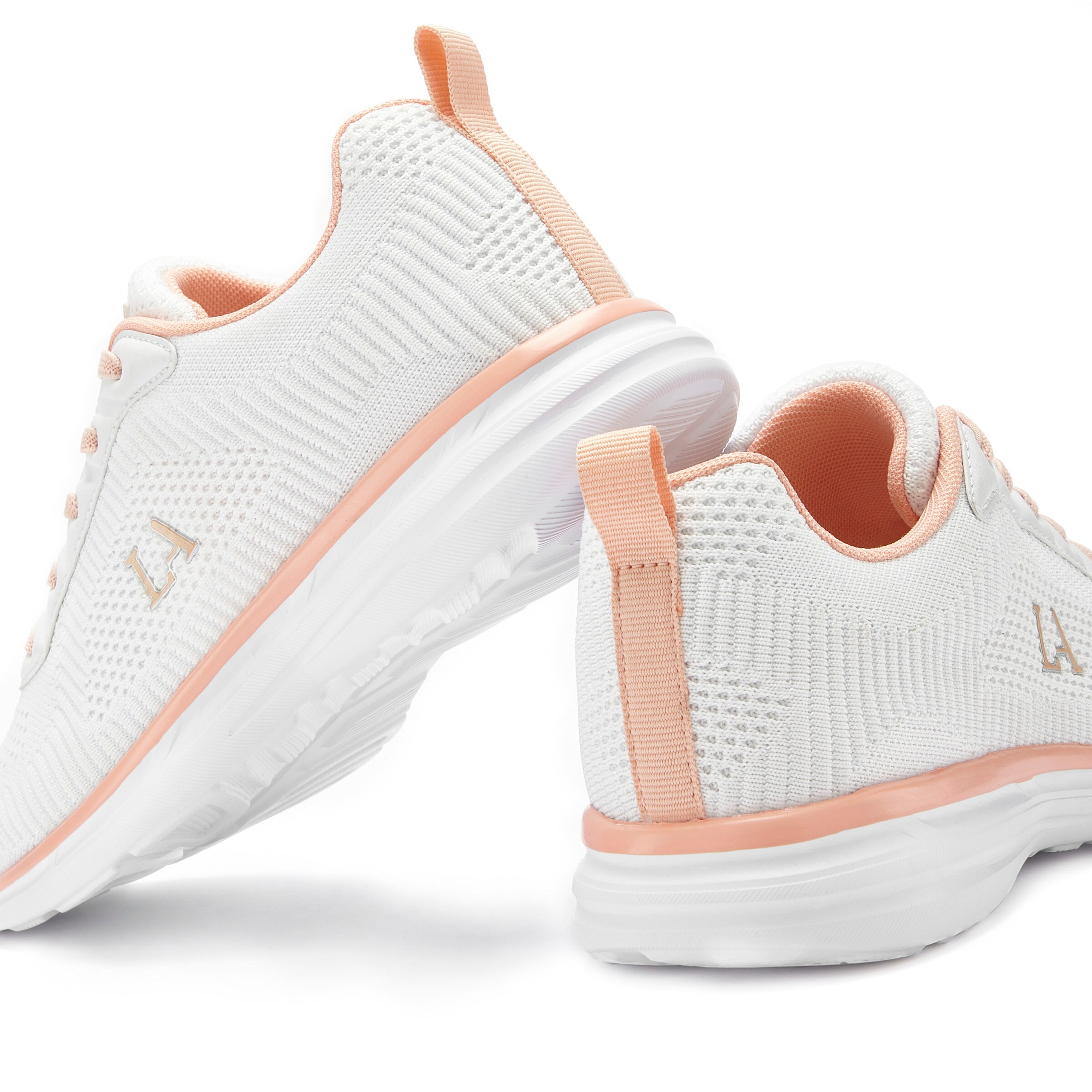 LASCANA Sneaker in weiß/rosé