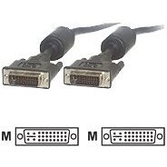 MCL Cable DVI-I Male/Male Dual Link 2m câble DVI Noir