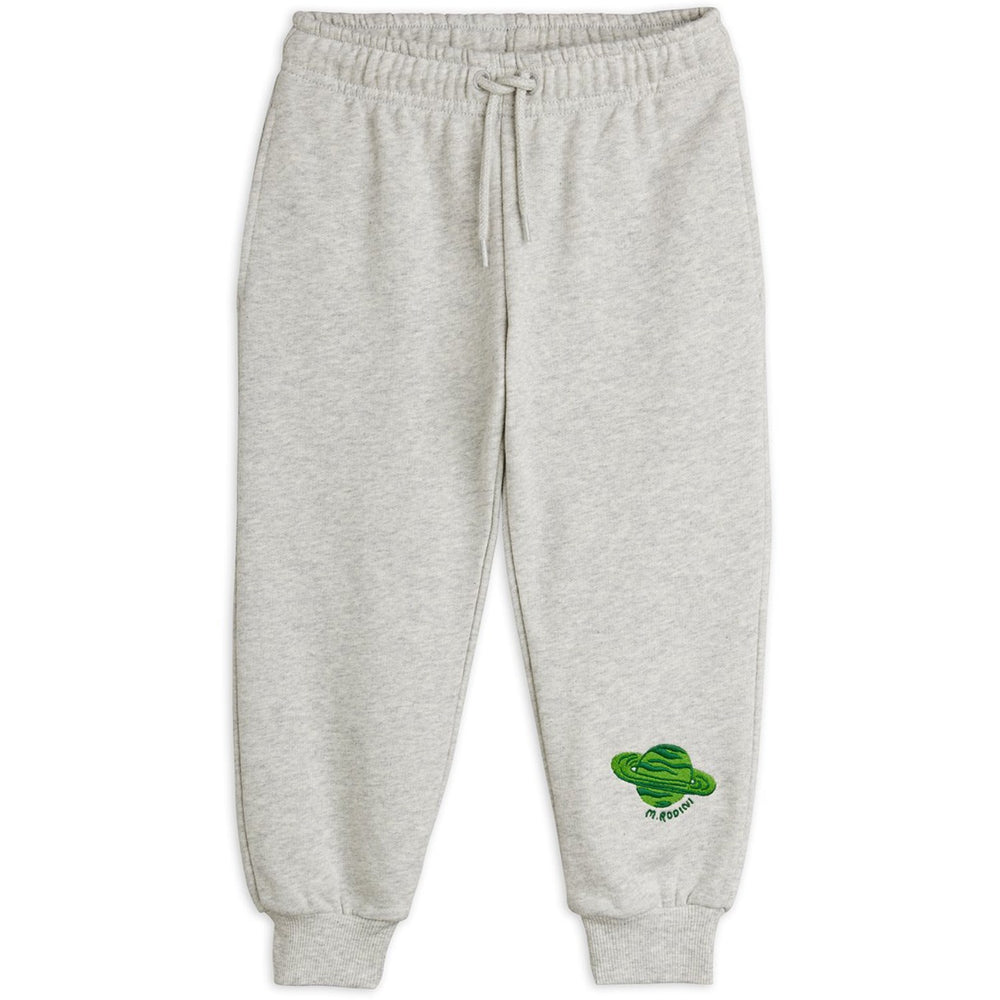 Køb Mini Rodini Grey Melange Planet Emb Sweatpants