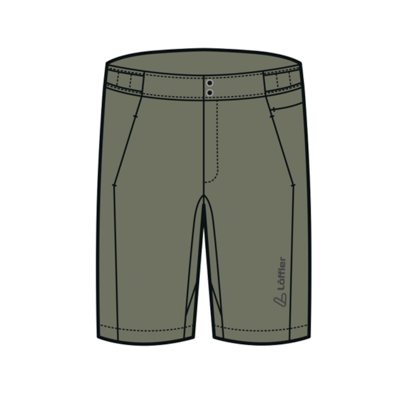 Löffler Grav-E ASSL groene heren fietsbroek