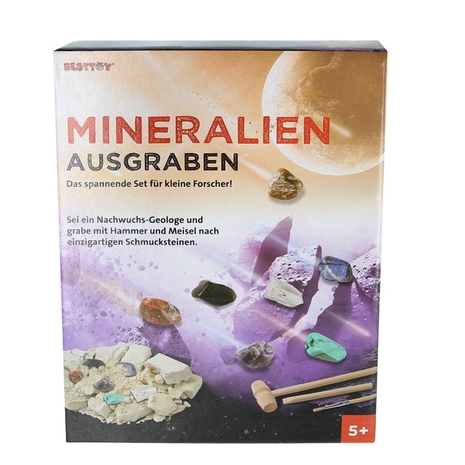 Mineralien ausgraben
